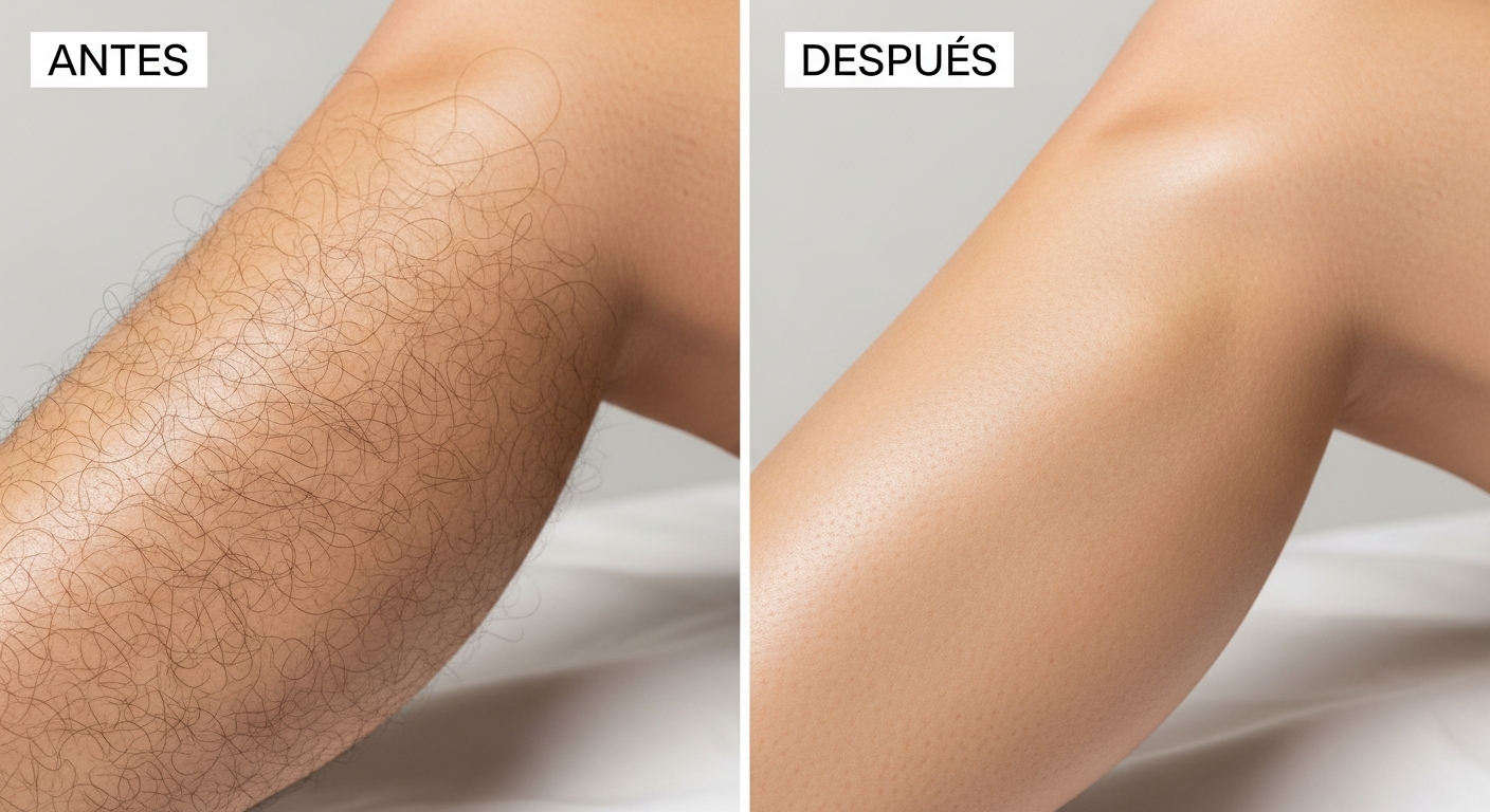 Antes y después de Depilación Láser en Elyzea